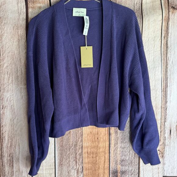 Wilfred Free Cardigan Sweater Unwind Waist NWT Ribbed Knit Open Front Cozy Fall - Picture 1 of 4